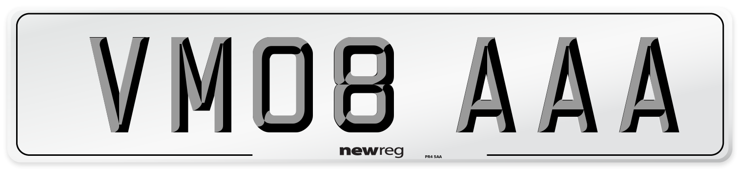 VM08 AAA Number Plate from New Reg
